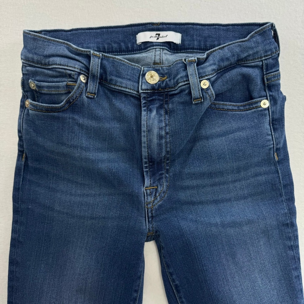 7 For All Mankind Skinny Jeans Womens 25 Dark Wash Blue Denim Stretch PC:2172752